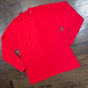 Vintage 90s Nike swoosh Red Mock neck Long sleeve